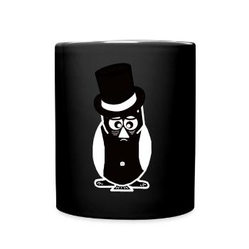 Noir Hibou blanc Hibou grand-duc oiseau enfants chapeau fantaisie - Mug uni - noir - Devant