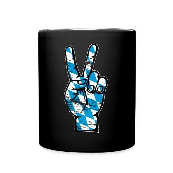 Drapeau de Bavière Paix Victoire Symbole utilisé - Mug uni - noir - Devant
