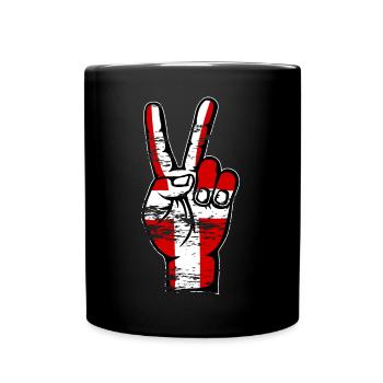 Danemark Drapeau Paix Victoire Symbole utilisé - Mug uni - noir - Devant