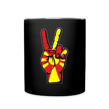Macédoine Drapeau Paix Victoire Symbole - Mug uni - noir - Devant