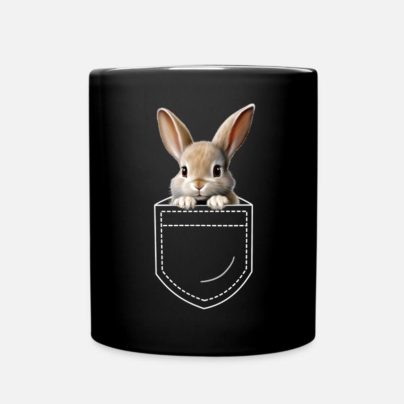 Rabbit Rabbit - Full Colour Mug - black