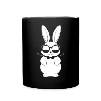Funny Rabbit Sunglasses Cool Sunglas Rabbit - Full Colour Mug - black - Front