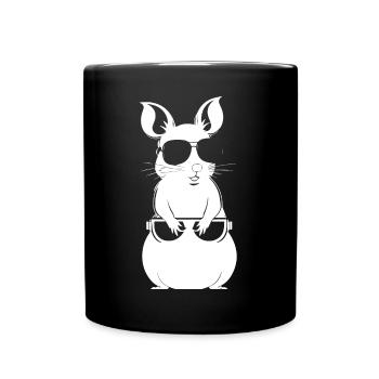 Funny Pet Rat with Sunglasses Fancy Rats - Full Colour Mug - black - Front