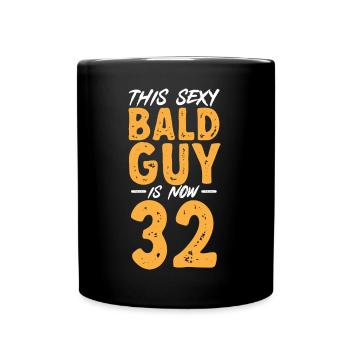 Bald Head Baldness Beard Bald Head - Full Colour Mug - black - Front