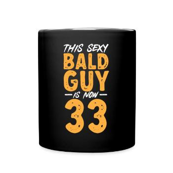 Bald Head Baldness Beard Bald Head - Full Colour Mug - black - Front