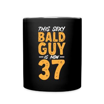 Bald Head Baldness Beard Bald Head - Full Colour Mug - black - Front