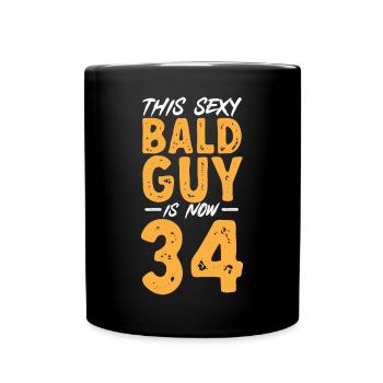 Bald Head Baldness Beard Bald Head - Full Colour Mug - black - Front