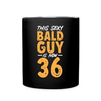Bald Head Baldness Beard Bald Head - Full Colour Mug - black - Front
