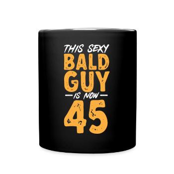Bald Head Baldness Beard Bald Head - Full Colour Mug - black - Front