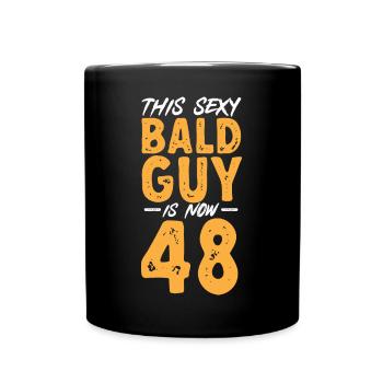 Tête chauve Calvitie Barbe Tête chauve - Mug uni - noir - Devant