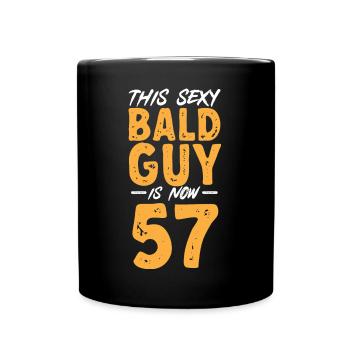 Tête chauve Calvitie Barbe Tête chauve - Mug uni - noir - Devant