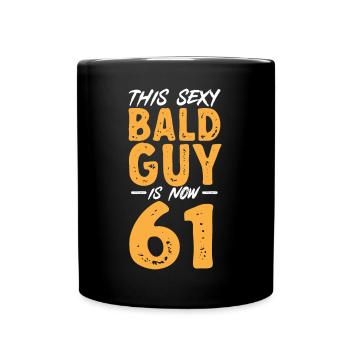 Tête chauve Calvitie Barbe Tête chauve - Mug uni - noir - Devant