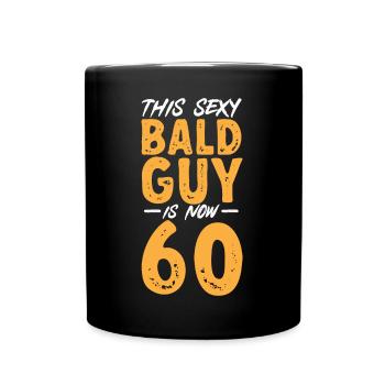 Tête chauve Calvitie Barbe Tête chauve - Mug uni - noir - Devant