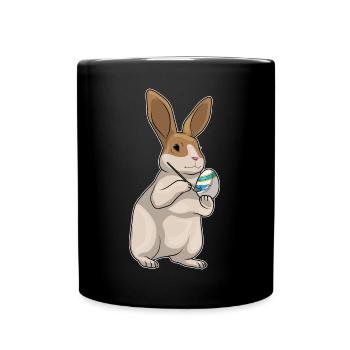 Coloriage de Pâques de Bunny - Mug uni - noir - Devant
