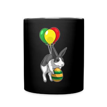 Ballon de Pâques Lapin - Mug uni - noir - Devant