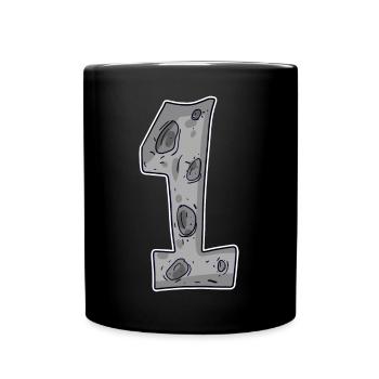 1 - First One Moon - Full Colour Mug - black - Front