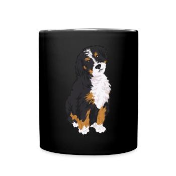Bernedoodle Dog - Full Colour Mug - black - Front