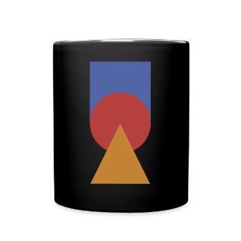 Geometrische Grafik | Farben, Formen - Tasse einfarbig - Schwarz - Vorne