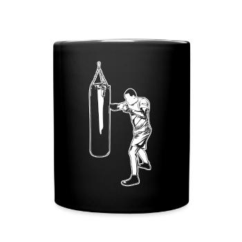 Dessin de boxe - Mug uni - noir - Devant