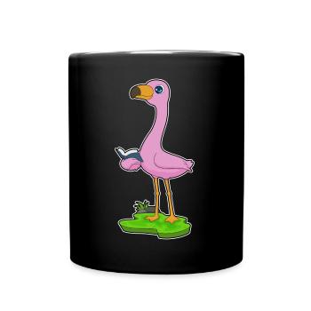 Flamingo Book - Full Colour Mug - black - Front