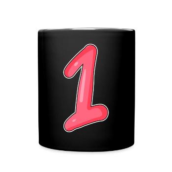 1 - Full Colour Mug - black - Front