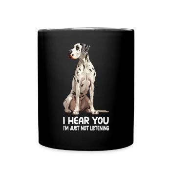 Great Dane - Tasse einfarbig - Schwarz - Vorne