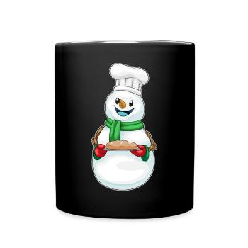 Cuisson de Noël Snowman - Mug uni - noir - Devant
