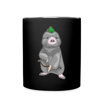 Arc d’archer taupe - Mug uni - noir - Devant