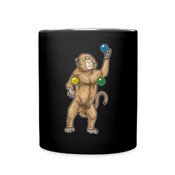 Singe jongleur jongleur - Mug uni - noir - Devant