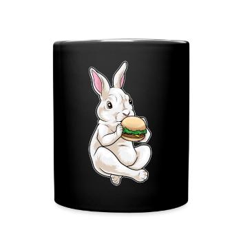 Bunny Cheeseburger - Full Colour Mug - black - Front