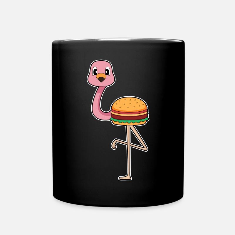 Flamingo Burger - Tasse einfarbig - Schwarz