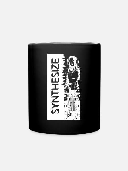 Synth White - Tasse einfarbig - Schwarz