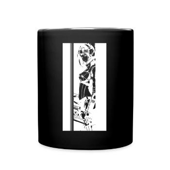 Fille cyberpunk - Mug uni - noir - Devant