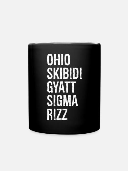 Ohio Skibidi Gyatt Sigma Rizz - Full Colour Mug - black