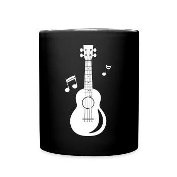 Ukulele Graphics - Full Colour Mug - black - Front