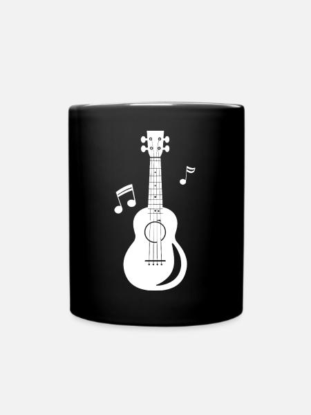 Ukulele Grafik - Tasse einfarbig - Schwarz