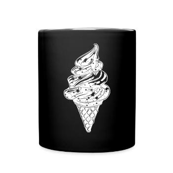 Eis Skizze - Tasse einfarbig - Schwarz - Vorne
