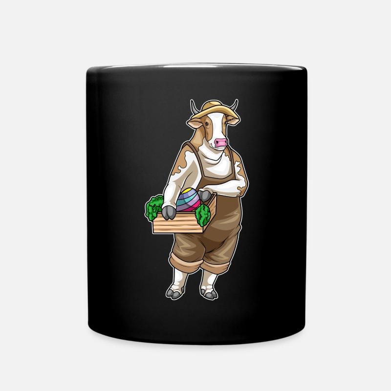 Vache Pâques fermier - Mug uni - noir
