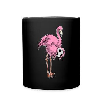 Flamingo Joueur de football Football - Mug uni - noir - Devant