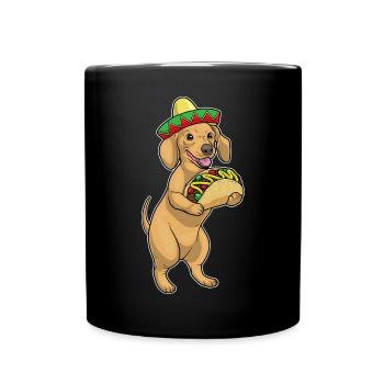 Dachshund Taco - Full Colour Mug - black - Front
