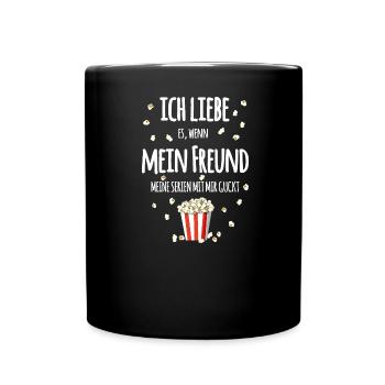 Liebe mein Freund Serien - Tasse einfarbig - Schwarz - Vorne