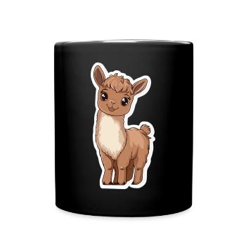 Llama Alpaca Llama Animal Gift - Full Colour Mug - black - Front