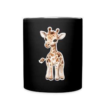 Giraffe - Tasse einfarbig - Schwarz - Vorne