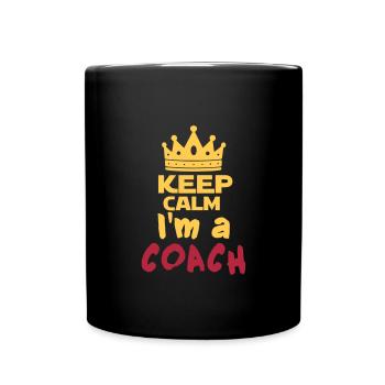 I'm a coach - Mug uni - noir - Devant