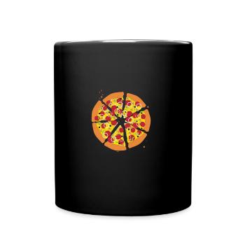 pizza - Mug uni - noir - Devant