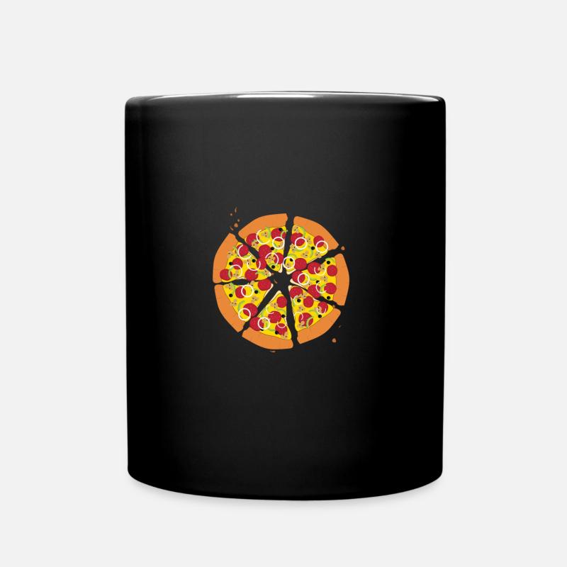 pizza - Mug uni - noir