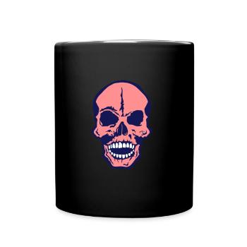 gotischer Totenkopf 806 - Tasse einfarbig - Schwarz - Vorne