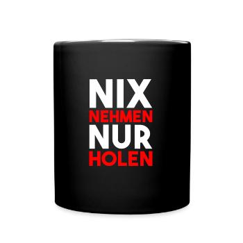 Nix ne prendre juste le cadeau Platt de Trèves - Mug uni - noir - Devant