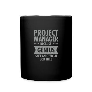 Project Manager - Genius - Full Colour Mug - black - Front