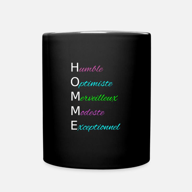 Homme Humble Optimiste Merveilleux Modeste - Mug uni - noir